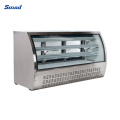 Smad Curved Glass Refrigerated Deli Meat Display Case Showcase Chiller